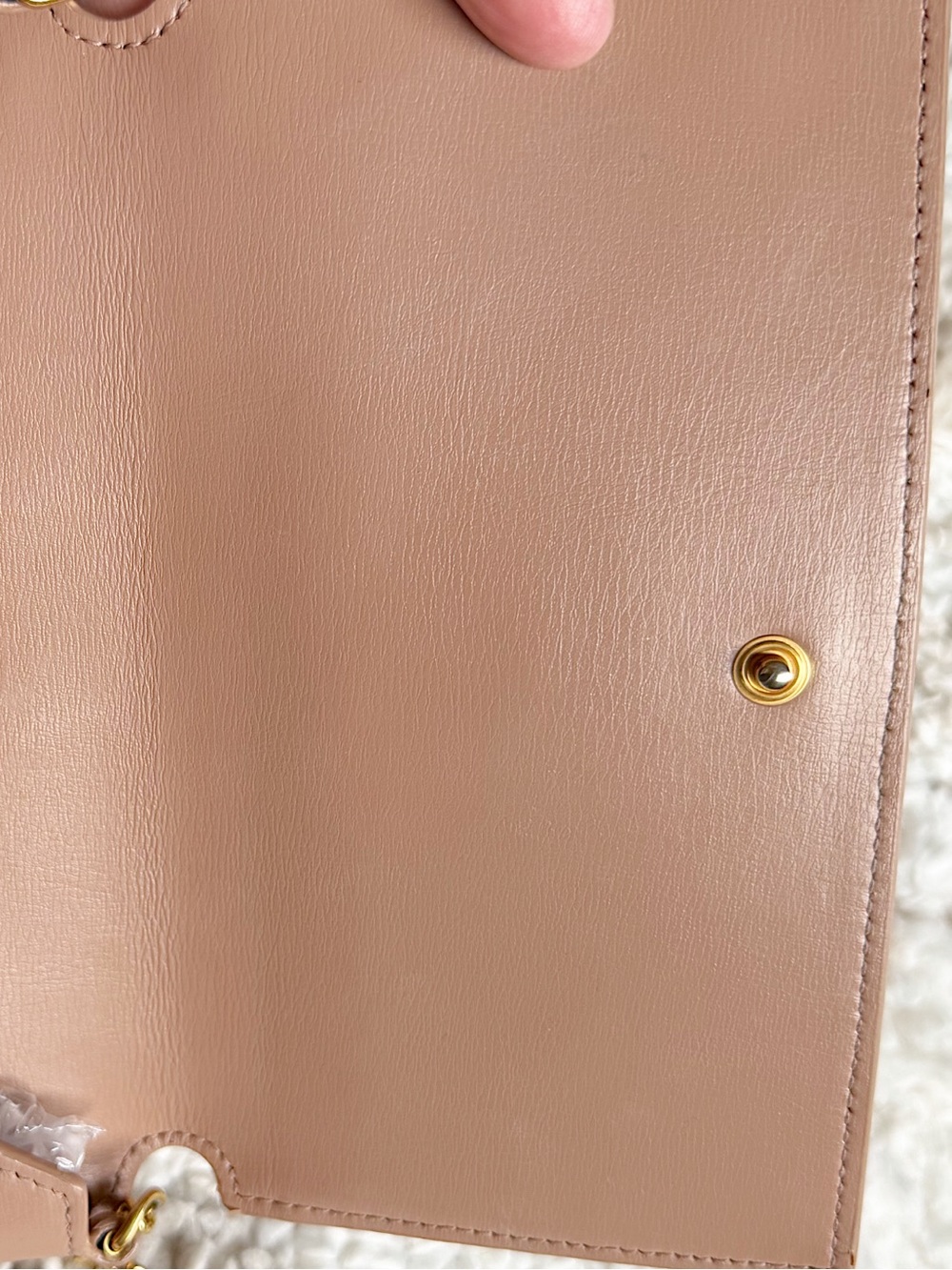 Saint Laurent YSL CASSANDRE PHONE HOLDER SMOOTH LEATHER pink peach crossbody bag - Picture 7 of 14